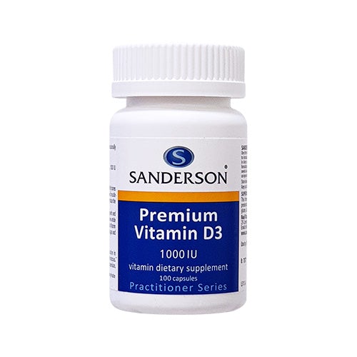 SANDERSON Premium Vitamin D3 1000IU 100caps