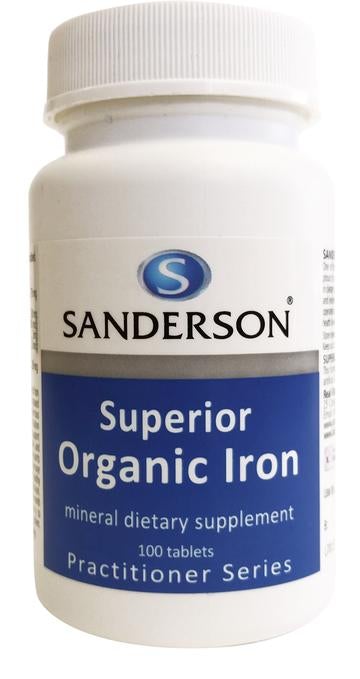 SANDERSON Superior Organic Iron 100tabs