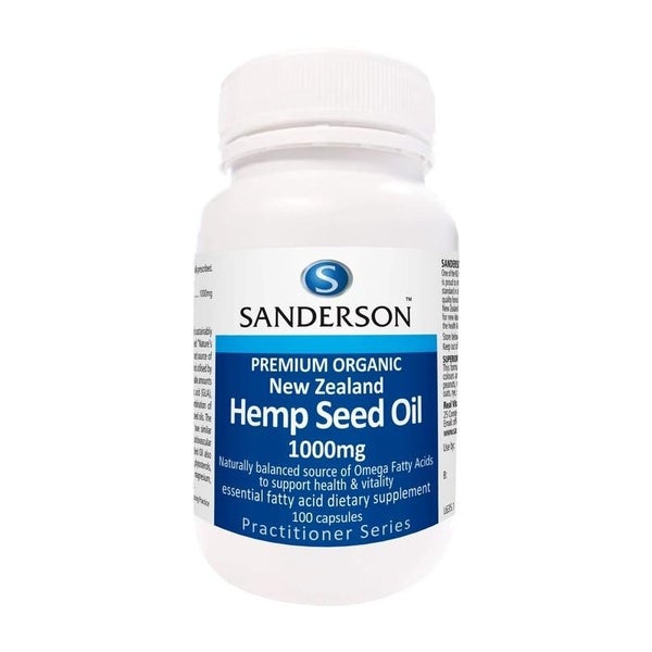 SANDERSON Hemp Seed Oil 1000mg 100caps