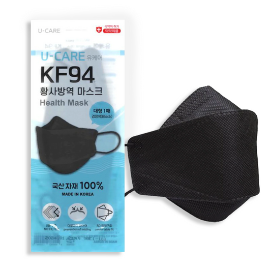 U-CARE KF94 Black Mask 10pcs