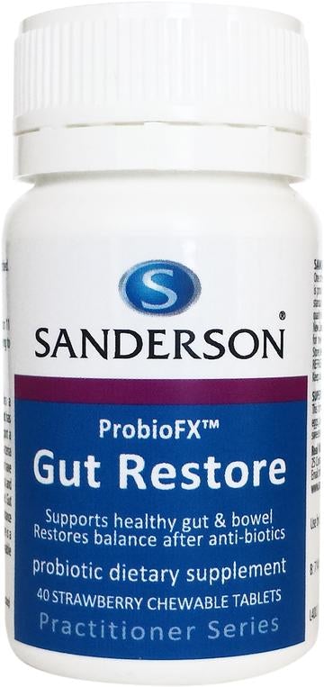 SANDERSON ProbioFX Gut Restore Strawberry 40tabs