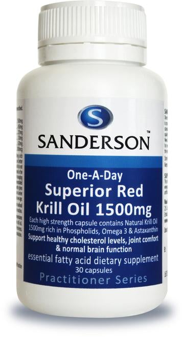SANDERSON Superior Red Krill Oil 1500mg 30caps