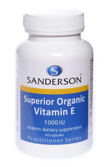 SANDERSON Superior Organic Vitamin E 1000IU 60Caps